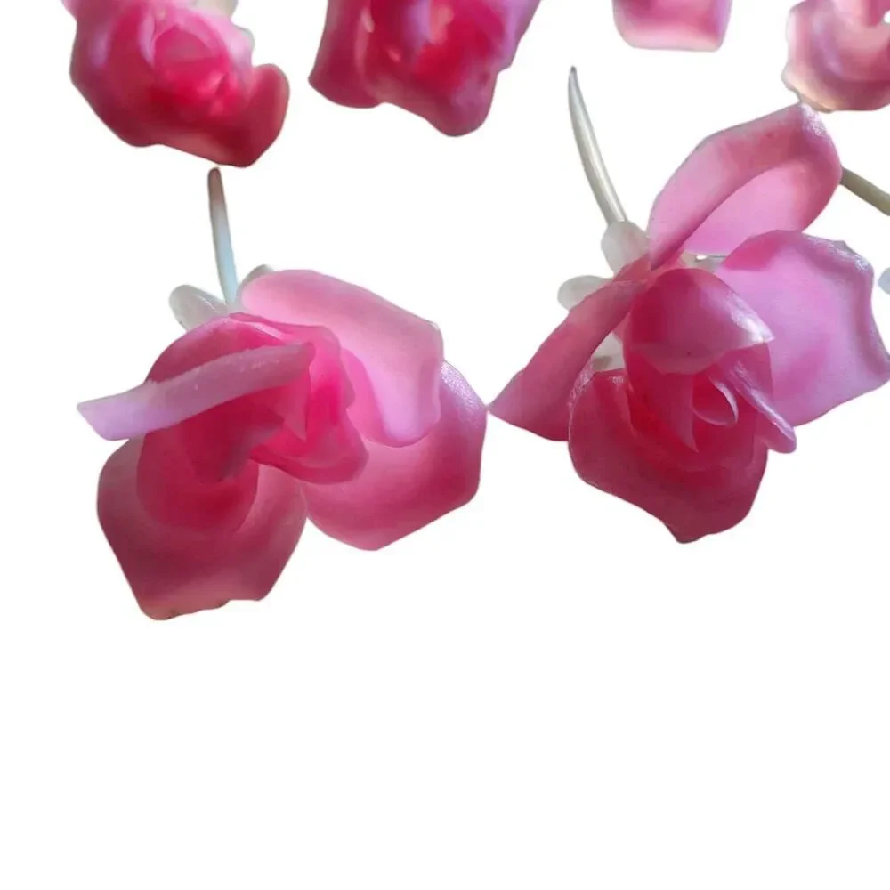 9 Vintage Pink Rose Cake Cupcake Plastic Picks